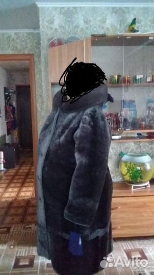 Шуба мутоновая с капюшоном 62 размер