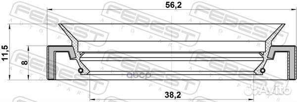 Сальник привода 95HAY-40560812L 95HAY40560812L