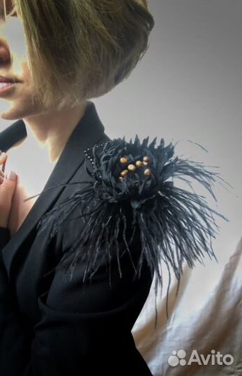 Эполет цветок с жемчугом