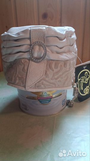 Берет женский зимний Новый, кожа, мех