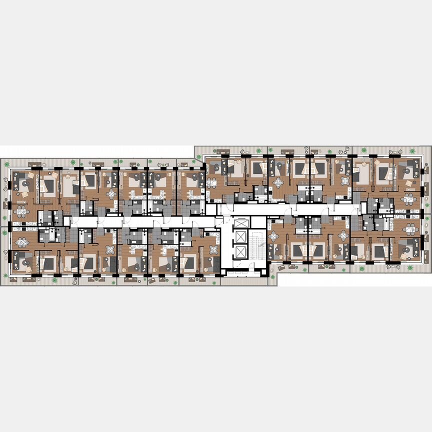 3-к. апартаменты, 69,6 м², 2/23 эт.