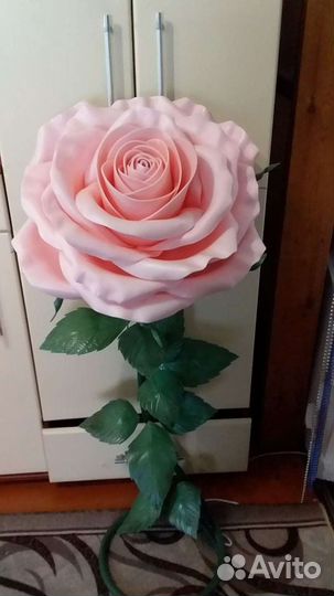 Роза светильник торшер ручной работы высота 140