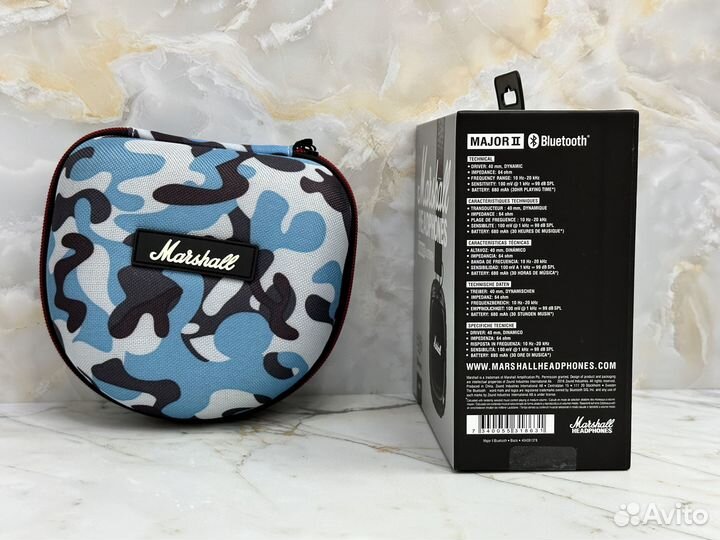 Marshall Major 2 Bluetooth Black + чехол камуфляж