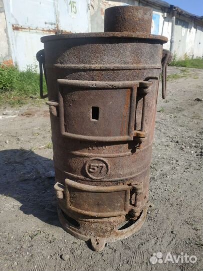 Печь буржуйка чугунная СССР