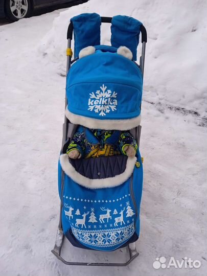 Детские сани с колесами