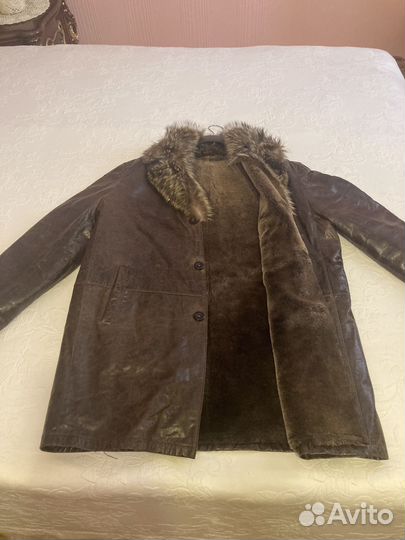 Кожаная куртка зимняя мужская