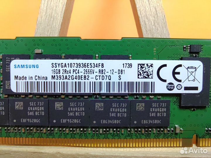 Серверная DDR4 16GB 2666 MHz ECC REG samsung