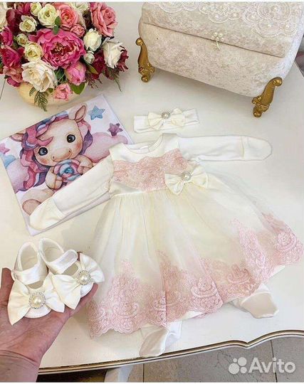 Комплект на выписку для девочки