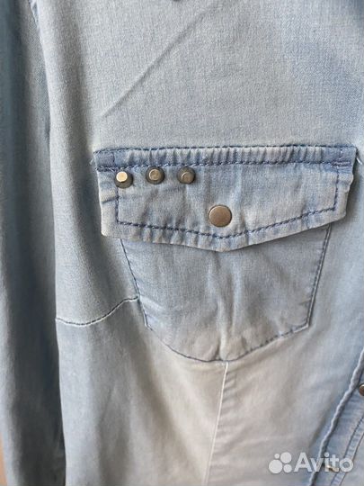 Джинсовая рубашка xs
