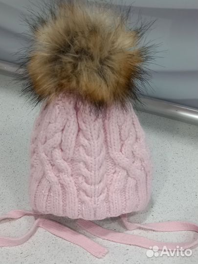 Шапка зимняя для девочки б/у