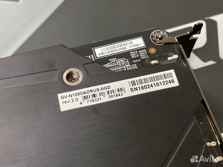 Видеокарта Gigabyte GV-N1060aorus-6GD 6gb