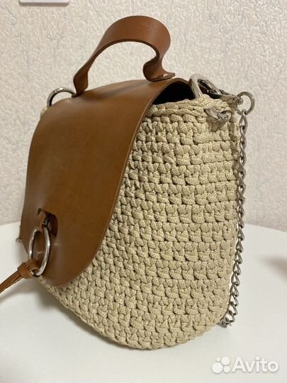 Сумка натуральная кожа коричневая