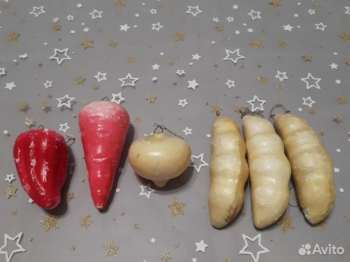 Елочная игрушка СССР ватные папье-маше