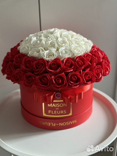 Букет из 101 мыльной розы