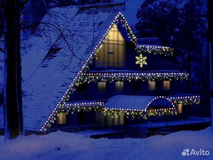 Монтаж праздничных и сезонных украшений