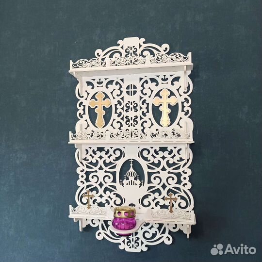 Полка для икон Иконостас Модель 95 Красный угол 1