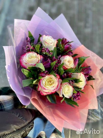 Цветы розы букет