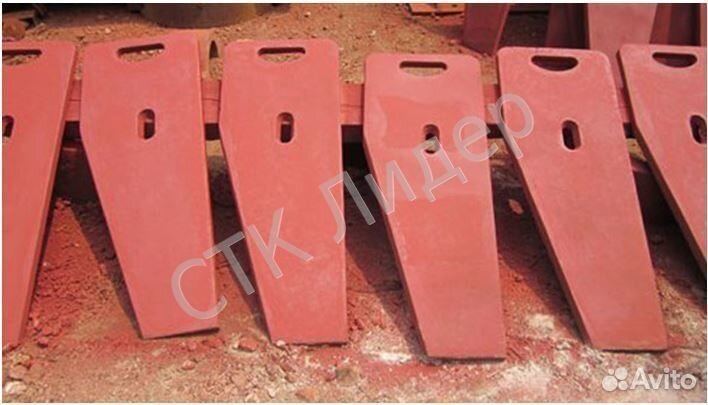 Футеровочные (боковые) плиты для щёковых дробилок