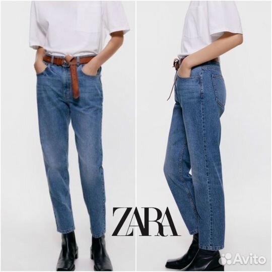 Джинсы Zara mom fit 38 женские