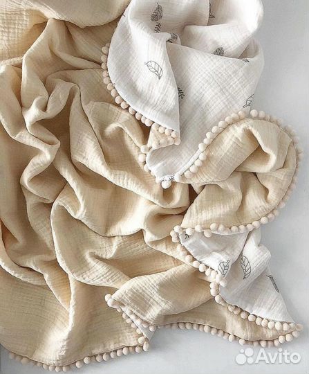 Муслиновый конверт/плед на выписку