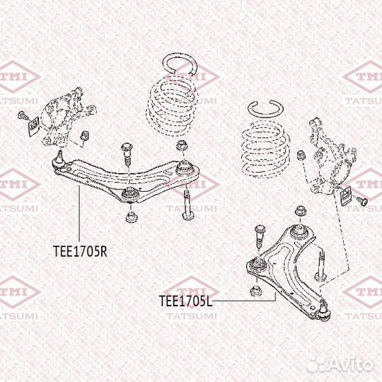 Рычаг renault fluence/megane 08- передн.нижн.ле