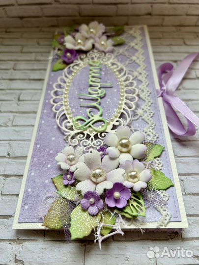 Конверт на 8 Марта ручной работы