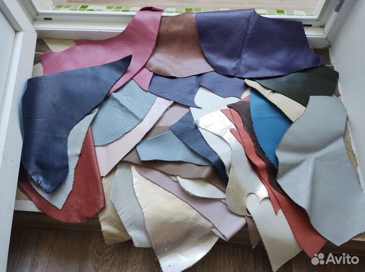 Натуральная кожа лоскуты среднего размера набором