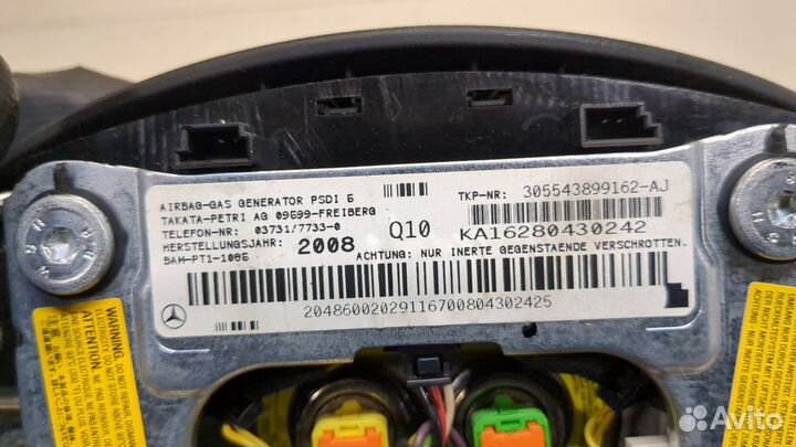 Подушка безопасности водителя Mercedes C W204, 2008