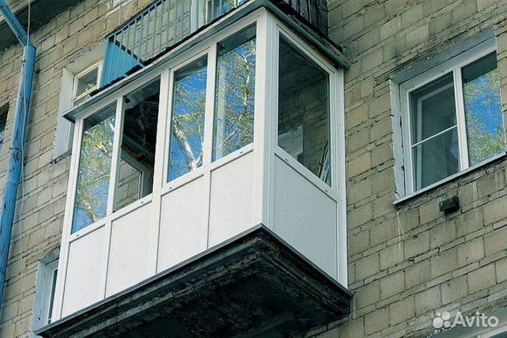 Балкон пластиковый Панорамное остекление