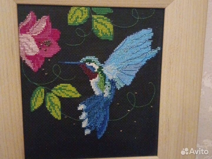 Картина вышитая крестом ручная работа