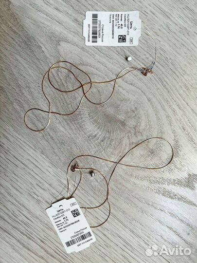 Новая серебряная цепочка 925, 45 см с позолотой