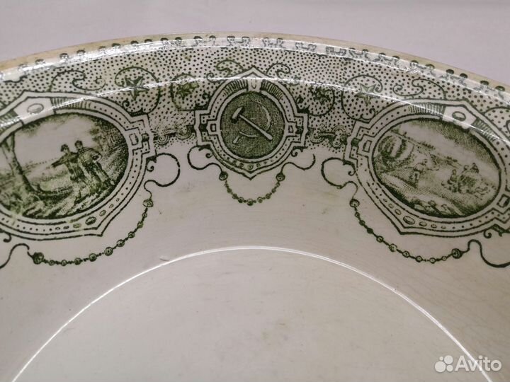 Тарелка, серп и молот, колхозники, 1920-е