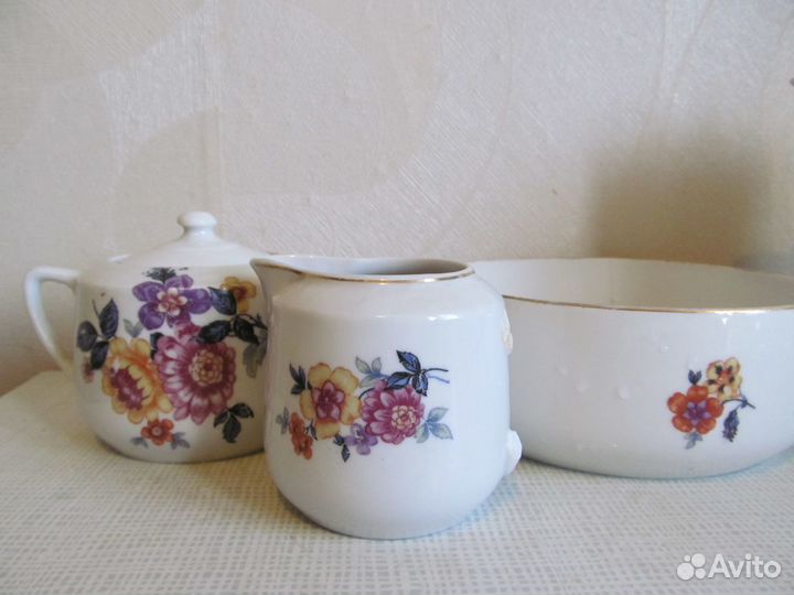 Конфетница, сахарница фарфор стекло