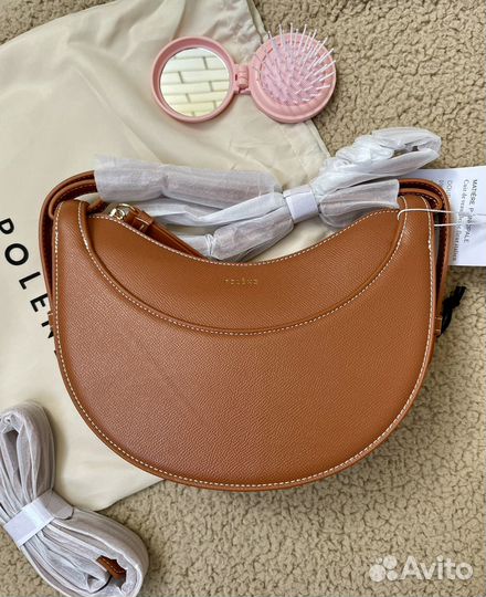 Сумка седло polene numero dix коричневая
