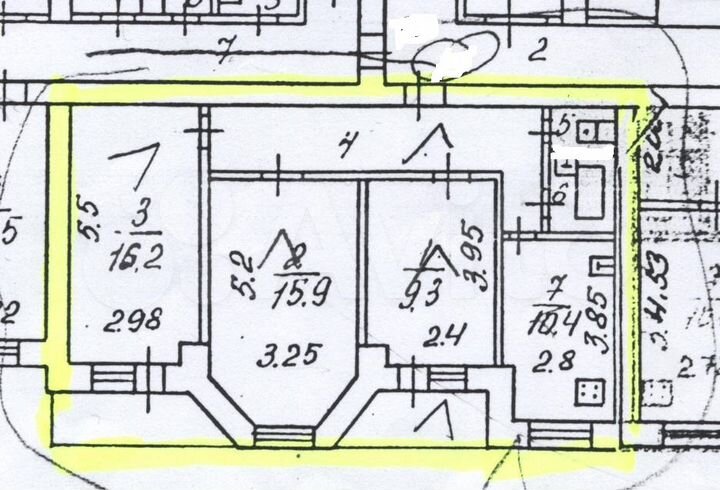 3-к. квартира, 67 м², 2/14 эт.