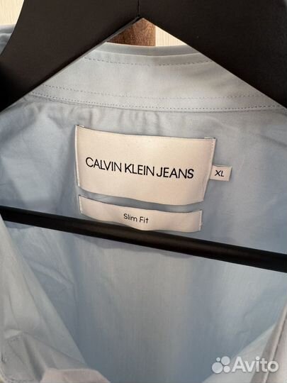 Рубашка Calvin Klein голубая