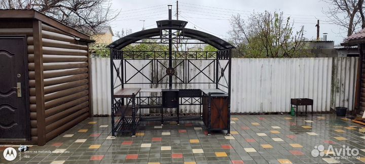 Мангал 6 мм с крышей № 0270/636