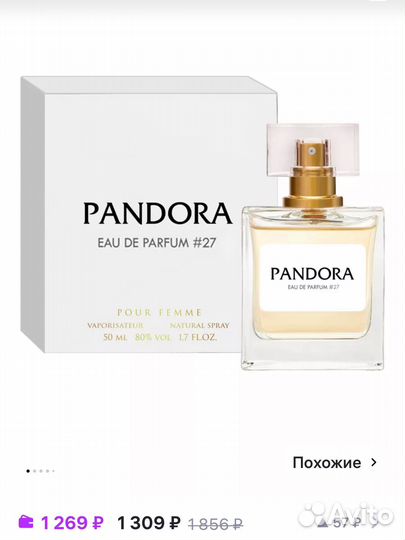 Pandora 27 Парфюмерная вода