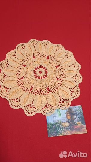 Салфетка рельефная крючком