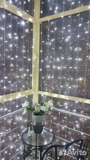 Гирлянда штора, занавес