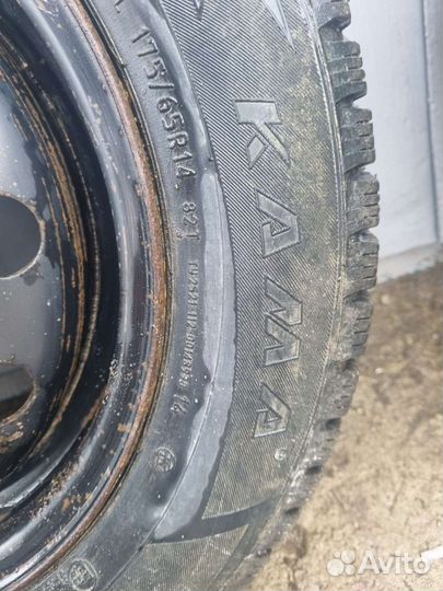 Штампы Р14 с шинами зима шипы 4шт 175 на 65 Р14