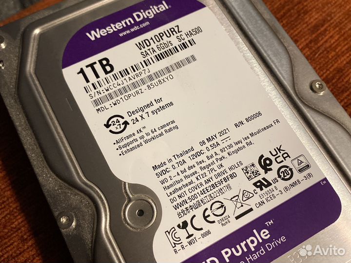 Жесткий диск wd purple 1tb
