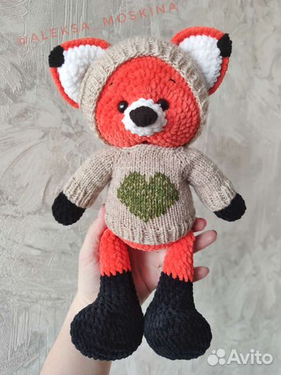 Плюшевая лиса в наличии и под заказ