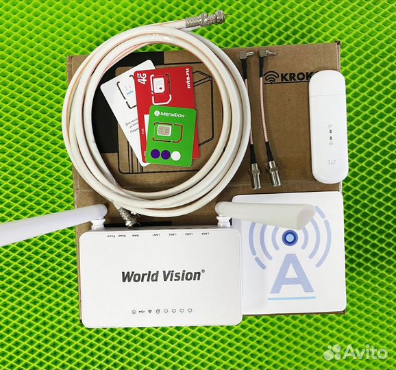 Усилитель интернета 4G/антенна+роутер+модем