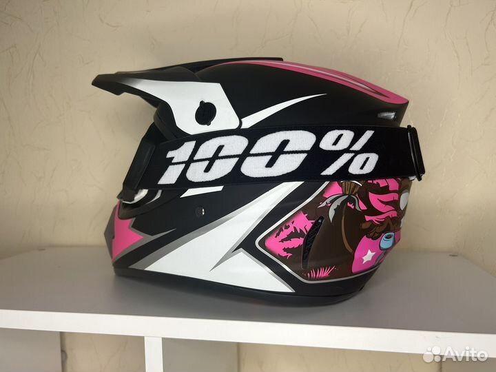 Розовый кроссовый шлем 4 в 1 барби