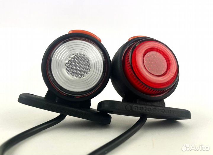 Фонари габаритные неон 12/24V (LED,50 мм, к-т 2шт)