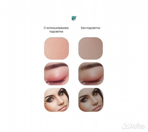 Зеркало косметическое CleverCare 16 LED, с дополни