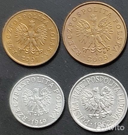 Монеты Польша гроши злоты zloty, groszy набор