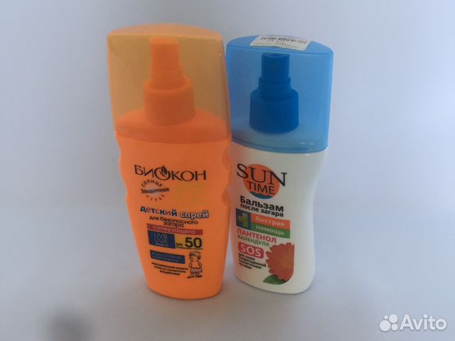 Спрей и бальзам для загара и после загара