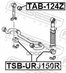 Втулка заднего стабилизатора D30 tsburj150R Febest